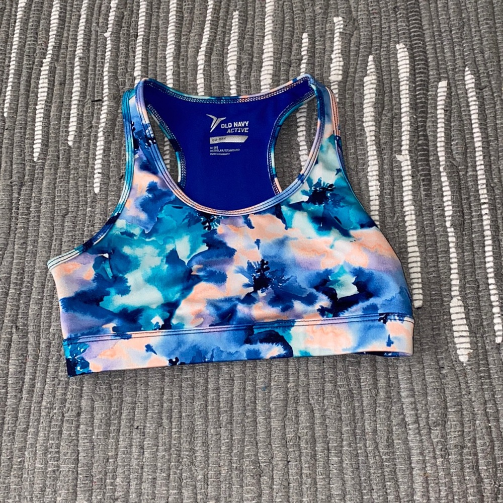 Girls Old Navy multi colored sports bra